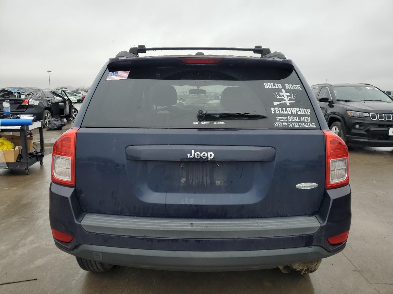 2012 Jeep Compass VIN 1C4NJCEB4CD660554 Copart auction photo, front end / side damage thumbnail 6
