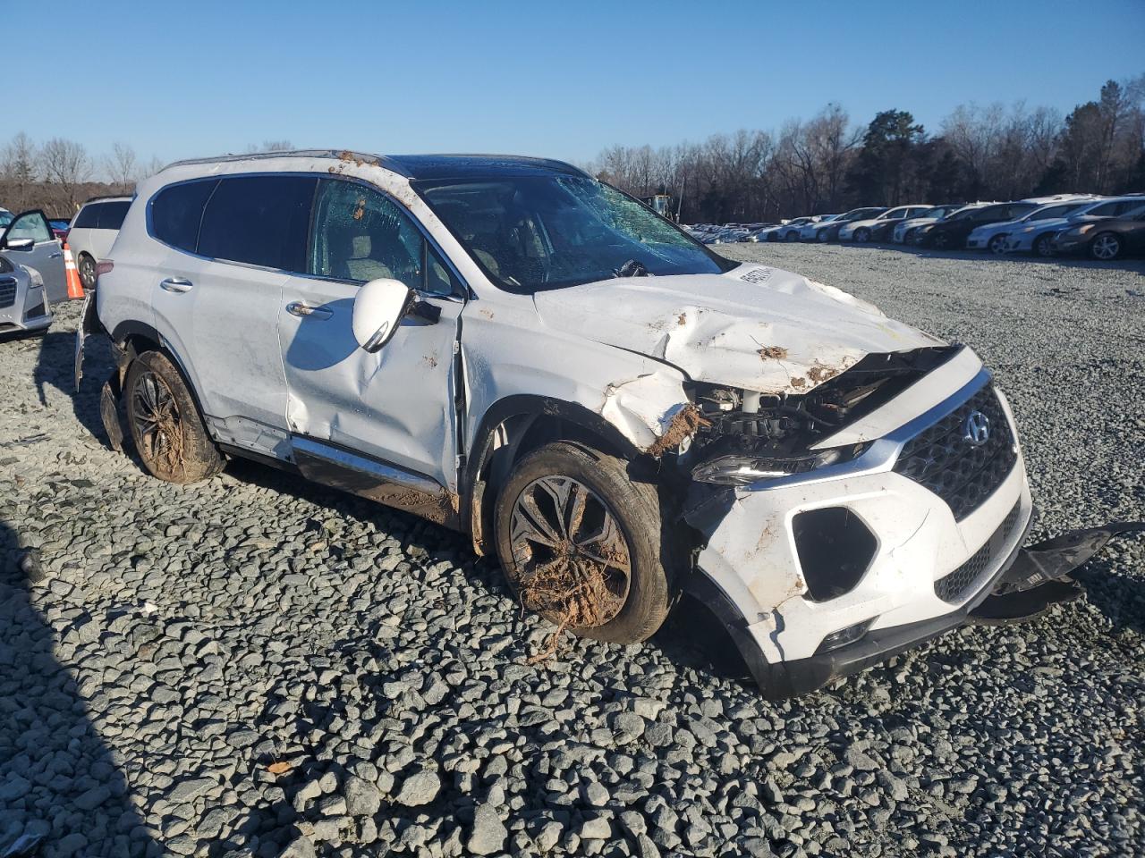 2020 Hyundai Santa Fe VIN 5NMS3CAA5LH275201 Copart auction photo, all over damage thumbnail 4