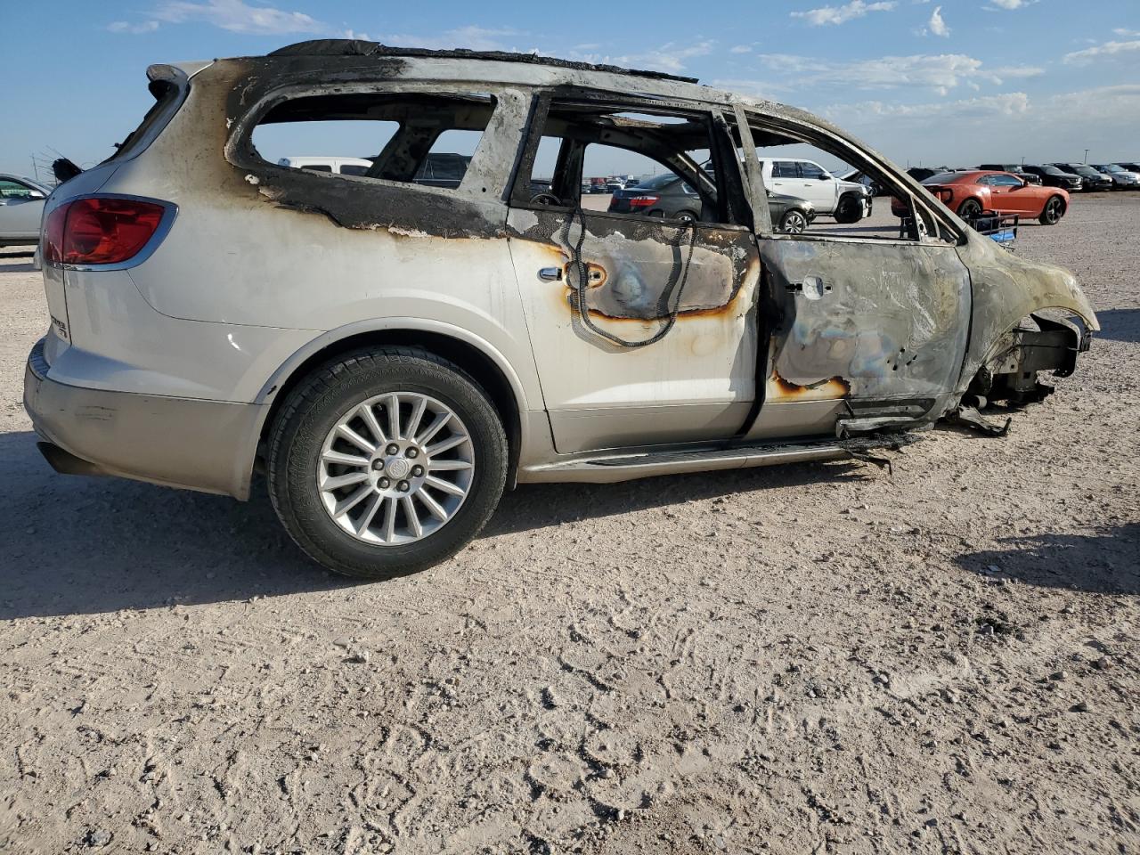 2010 Buick Enclave VIN 5GALVBED4AJ217246 Copart auction photo, burn damage thumbnail 3