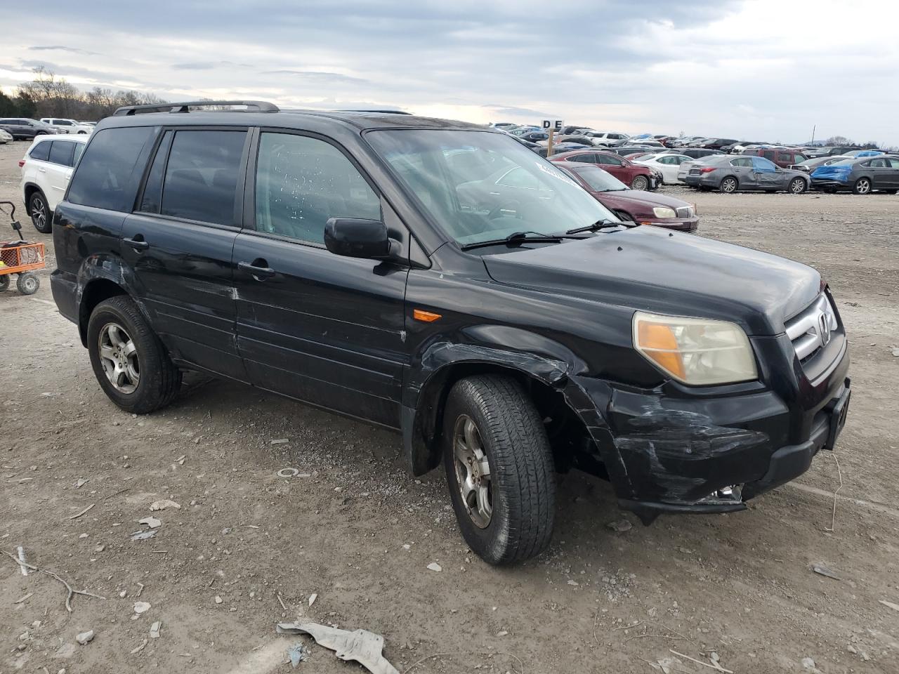 2007 Honda Pilot VIN 2HKYF18527H506465 Copart auction photo, frame damage / all over damage thumbnail 4