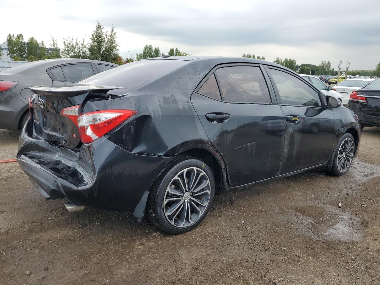 2015 Toyota Corolla VIN 2T1BURHE4FC260546 Copart auction photo, rear end / side damage thumbnail 3