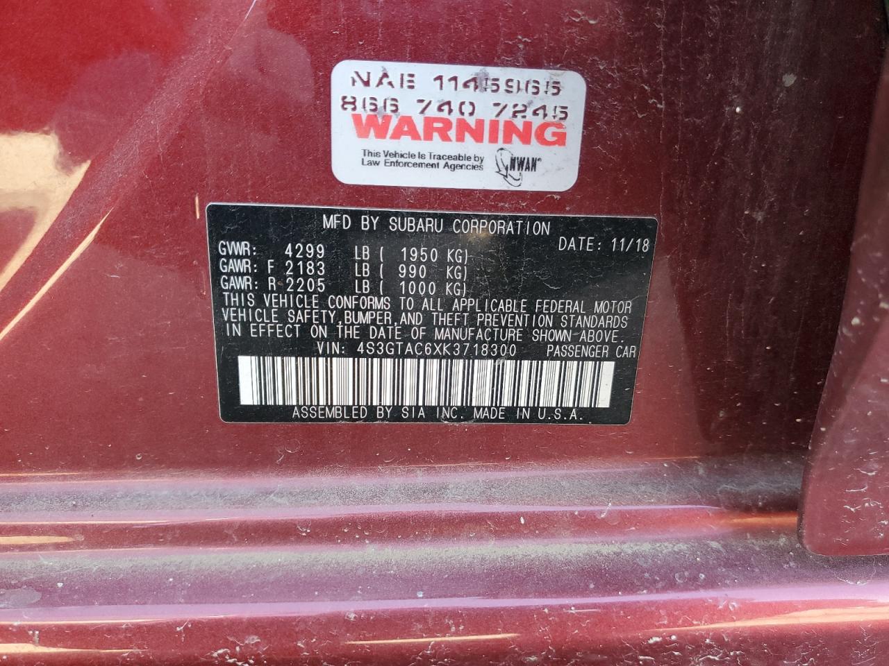 2019 Subaru Impreza VIN 4S3GTAC6XK3718300 Copart auction photo, side damage thumbnail 14