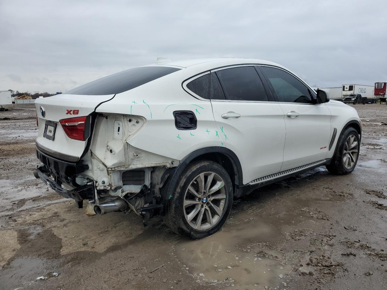 2015 BMW X6 VIN 5UXKU2C54F0N76648 Copart auction photo, rear end damage thumbnail 3