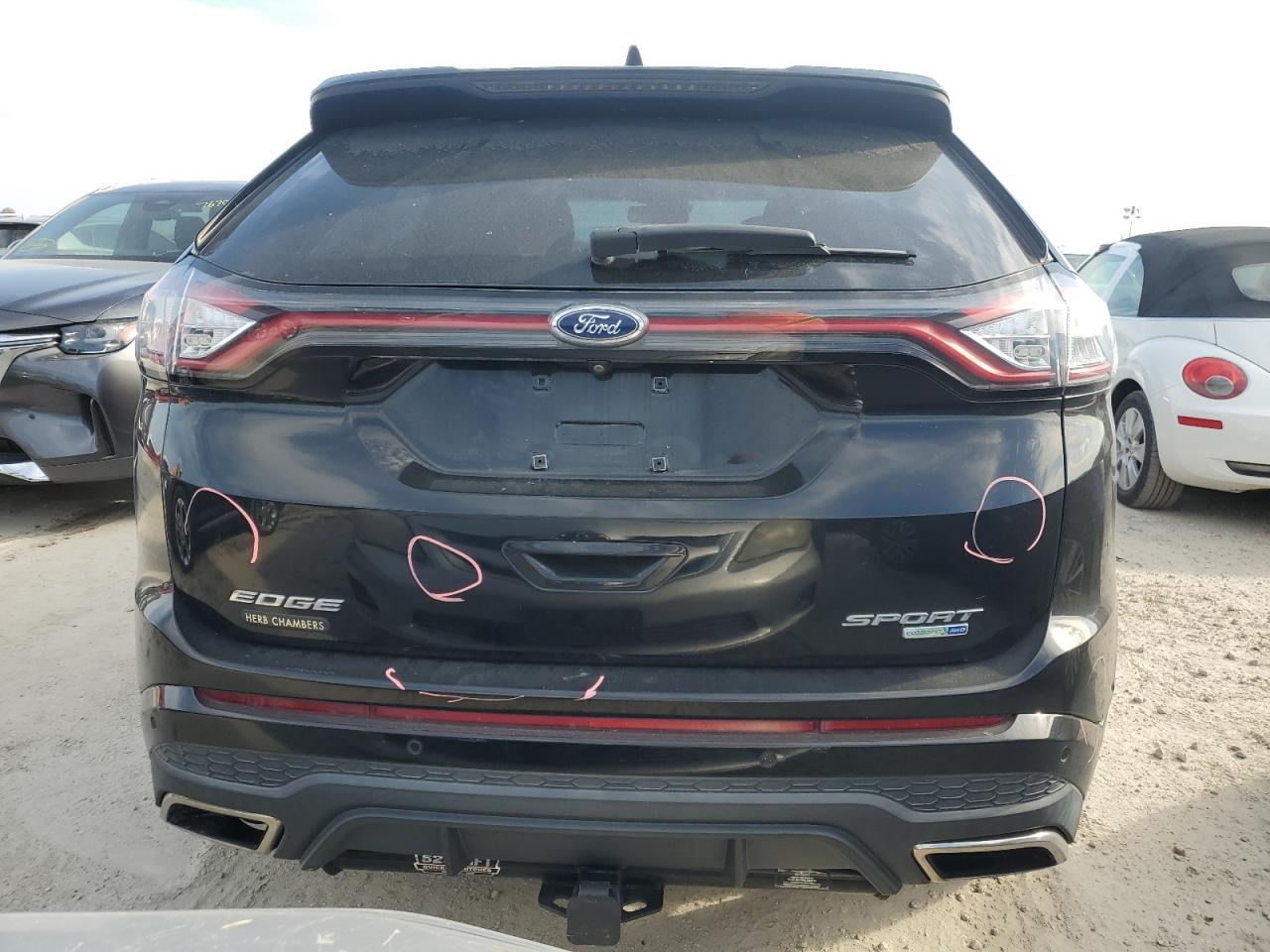 2016 Ford Edge VIN 2FMPK4AP9GBB29287 Copart auction photo, all over damage thumbnail 6
