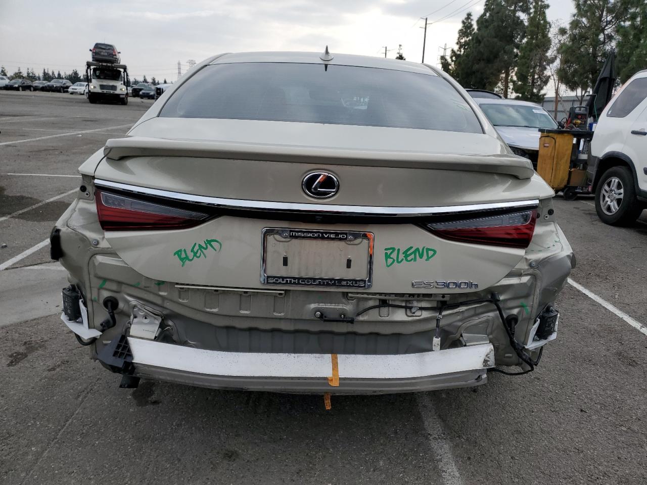 2021 Lexus ES VIN 58AEA1C12MU005765 Copart auction photo, rear end damage thumbnail 6