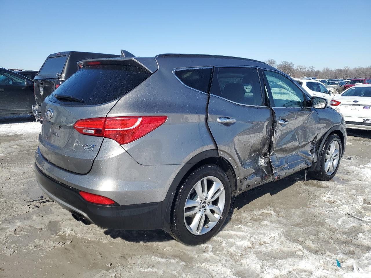 2015 Hyundai Santa Fe VIN 5XYZW4LA3FG262003 Copart auction photo, rollover damage thumbnail 3