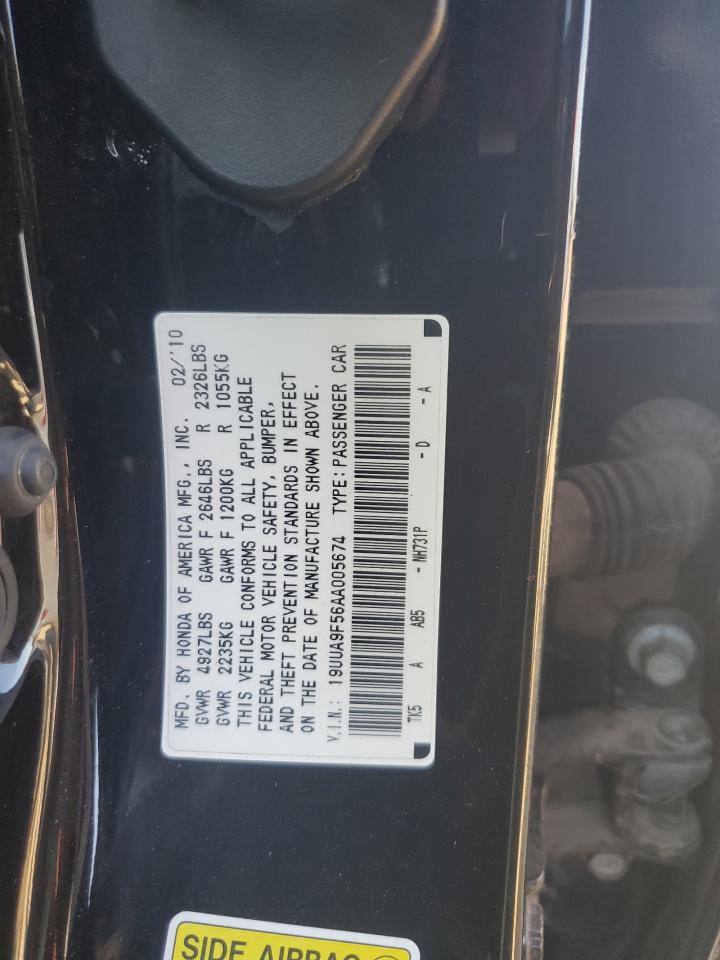 2010 Acura TL VIN 19UUA9F56AA005674 Copart auction photo, front end damage thumbnail 12