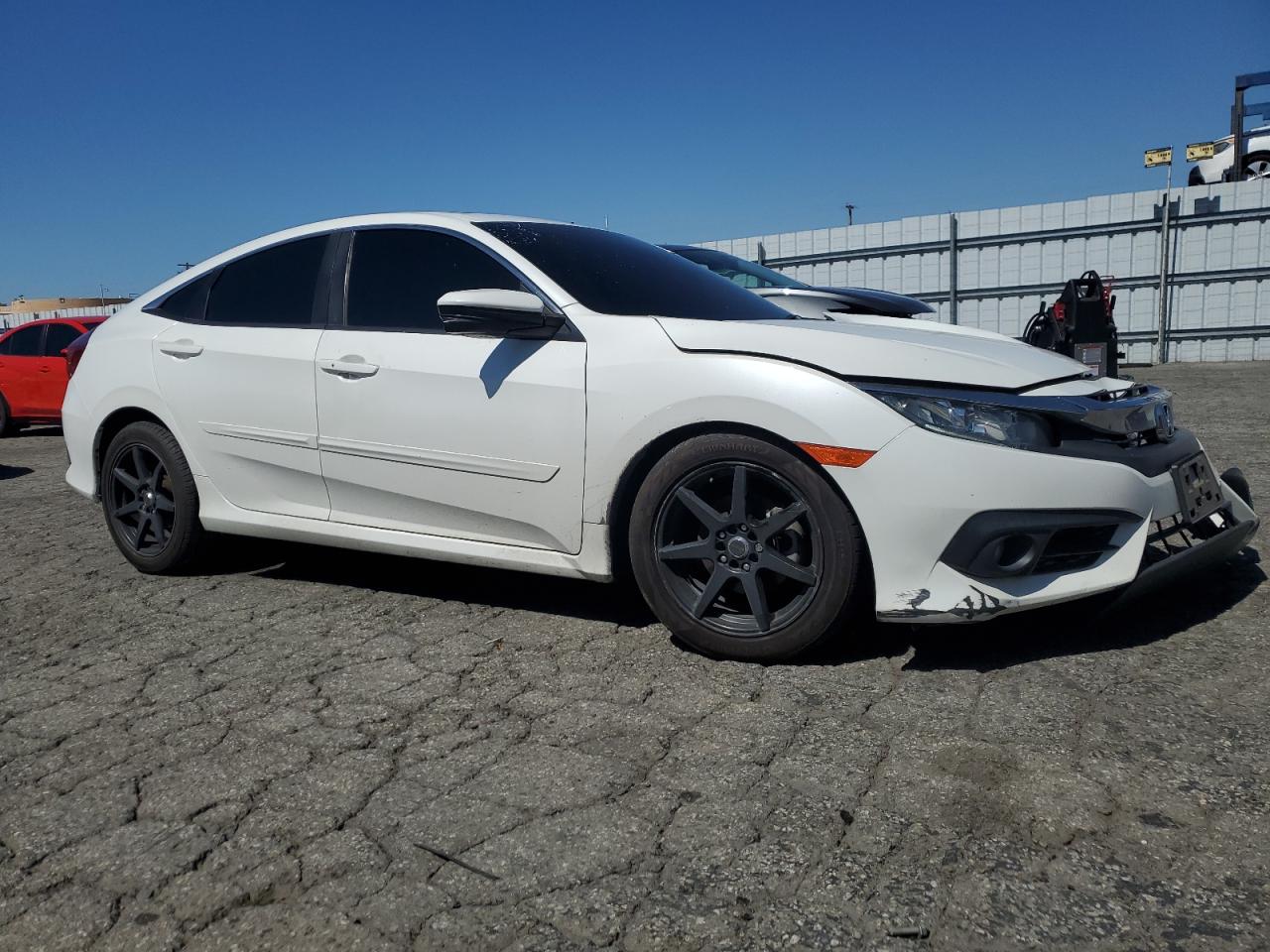 2018 Honda Civic VIN JHMFC1F35JX005498 Copart auction photo, front end / side damage thumbnail 4