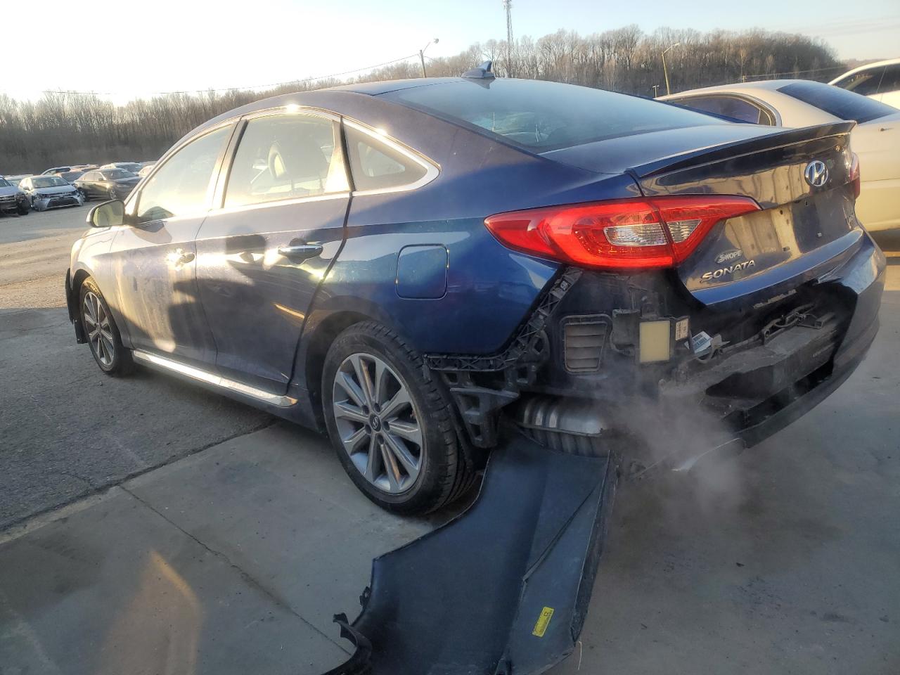 2017 Hyundai Sonata VIN 5NPE34AF8HH596125 Copart auction photo, front end / rear end damage thumbnail 2
