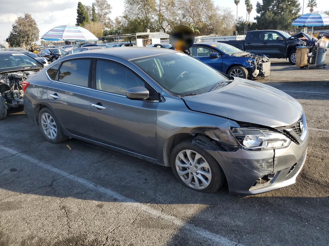2019 Nissan Sentra VIN 3N1AB7AP4KY403011 Copart auction photo, front end / side damage thumbnail 4