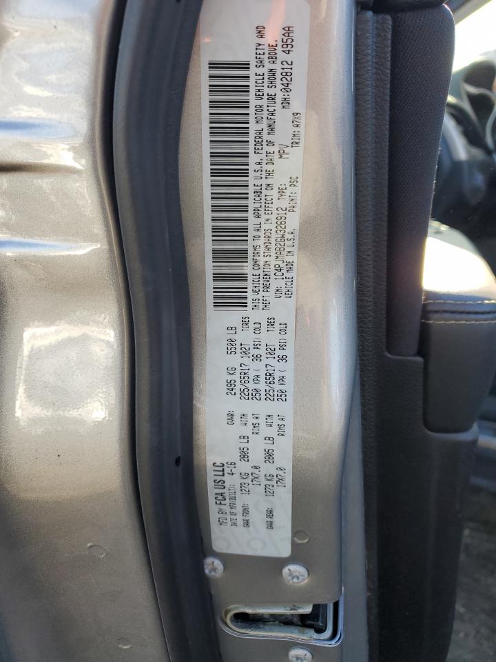 2016 Jeep Cherokee VIN 1C4PJMAB2GW326912 Copart auction photo, front end / minor dent/scratches damage thumbnail 13