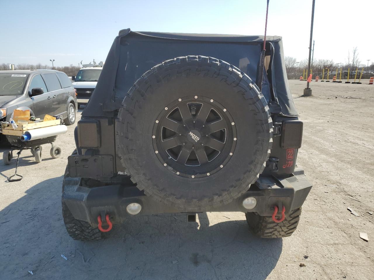 2014 Jeep Wrangler VIN 1C4AJWAG1EL191059 Copart auction photo, front end / all over damage thumbnail 6