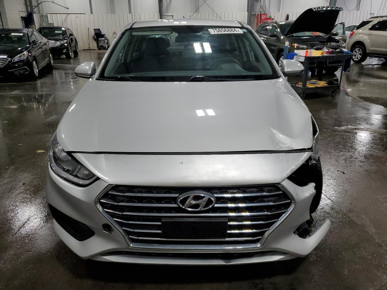 2019 Hyundai Accent VIN 3KPC24A36KE040567 Copart auction photo, front end / hail damage thumbnail 5