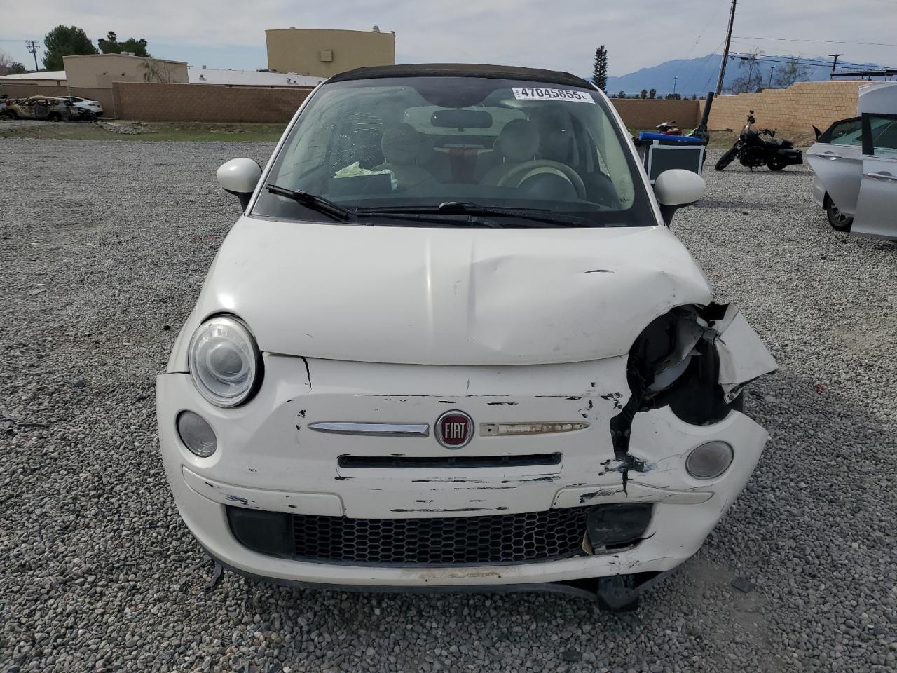 2013 Fiat 500 VIN 3C3CFFDR4DT651992 Copart auction photo, front end / side damage thumbnail 5