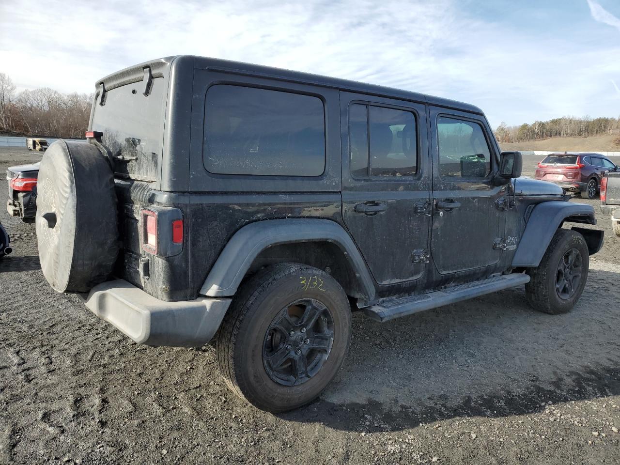 2019 Jeep Wrangler VIN 1C4HJXDG2KW566080 Copart auction photo, front end / rear end damage thumbnail 3