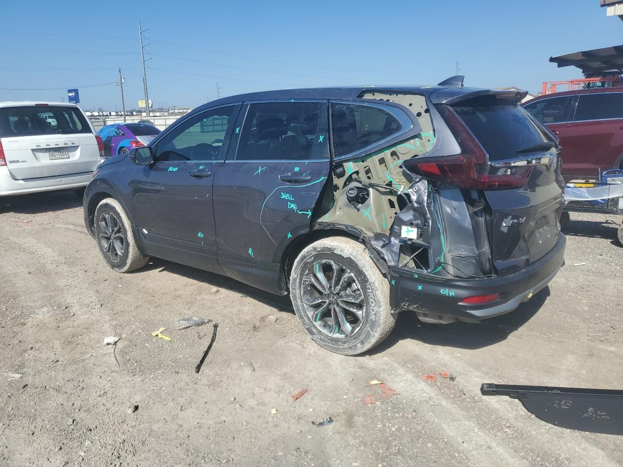 2021 Honda CR-V VIN 2HKRW1H58MH421680 Copart auction photo, rear end damage thumbnail 2