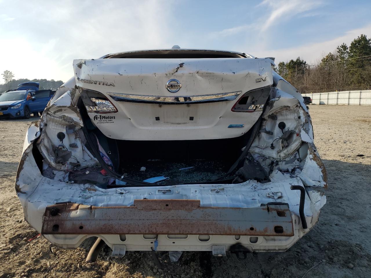 2013 Nissan Sentra VIN 3N1AB7APXDL738287 Copart auction photo, all over / rear end damage thumbnail 6