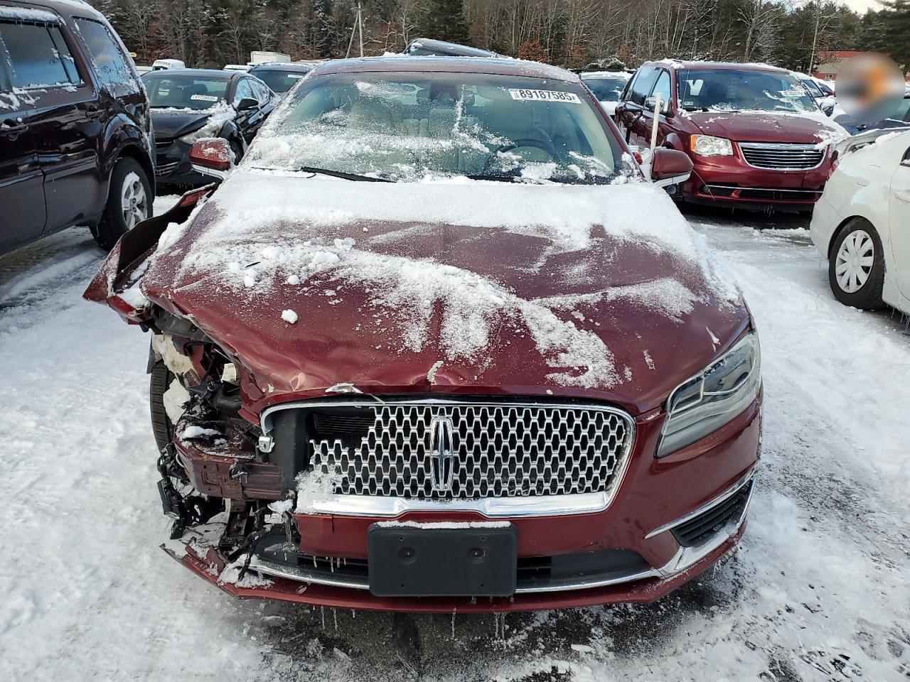 2017 Lincoln MKZ VIN 3LN6L5HC4HR643861 Copart auction photo, front end / side damage thumbnail 5