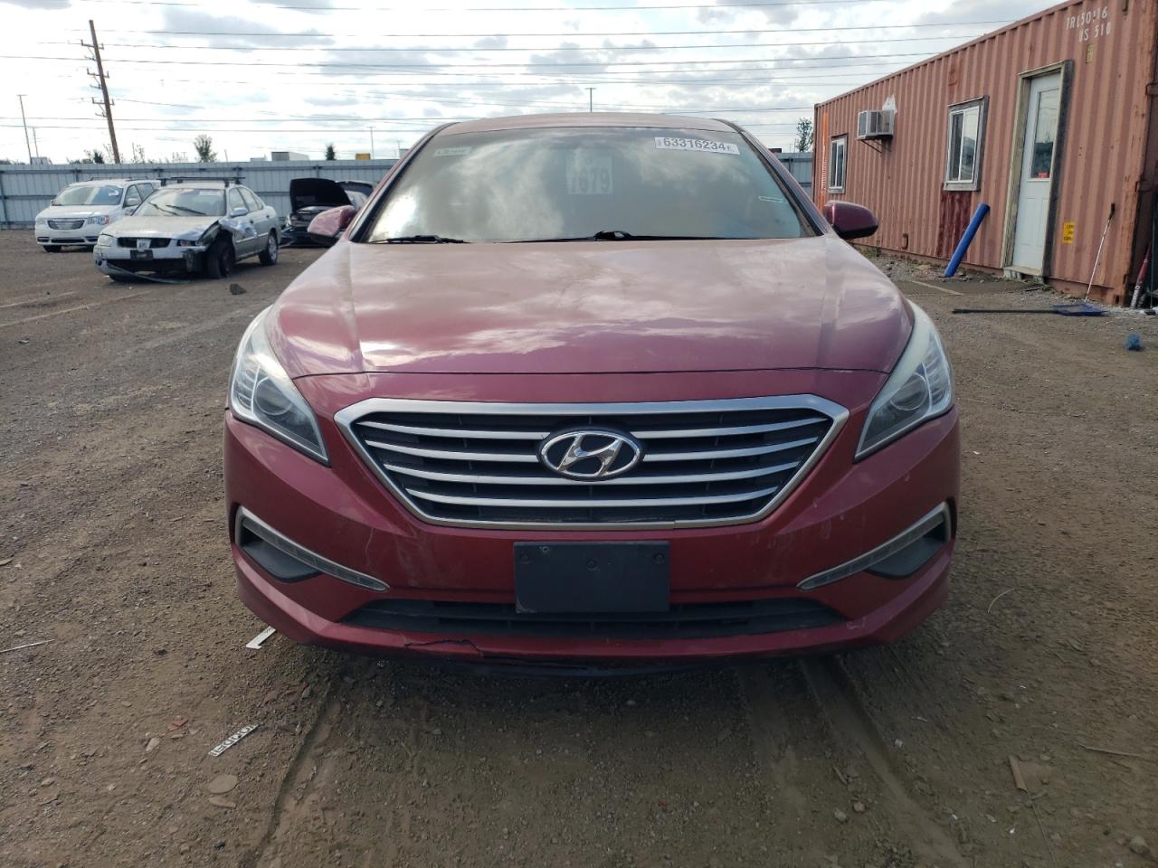 2015 Hyundai Sonata VIN 5NPE24AF3FH033340 Copart auction photo, rear end / vandalism damage thumbnail 5