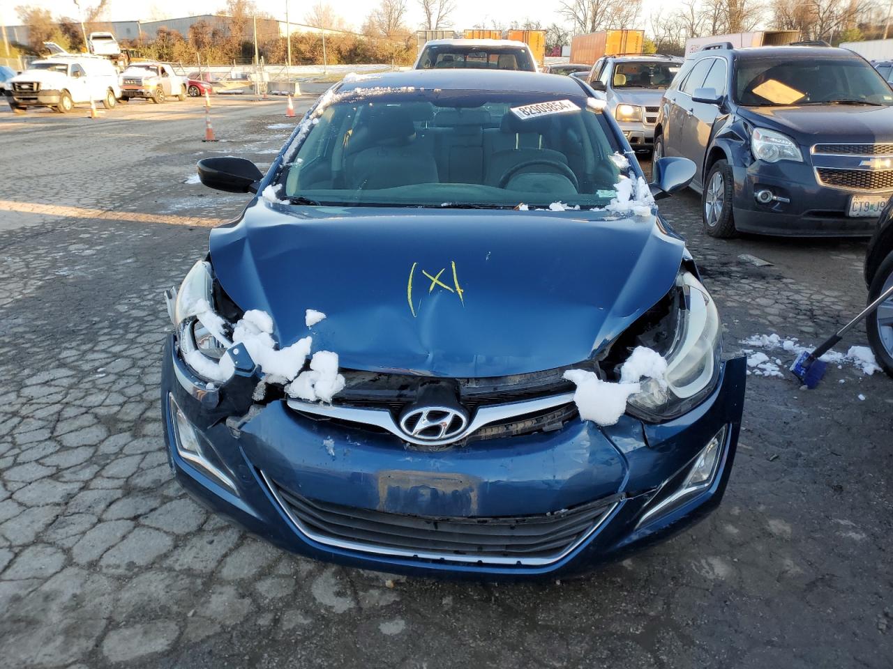2015 Hyundai Elantra VIN KMHDH4AEXFU394437 Copart auction photo, front end damage thumbnail 5