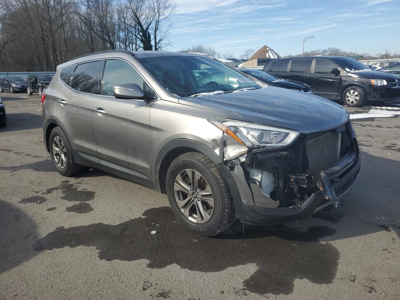 2015 Hyundai Santa Fe VIN 5XYZUDLBXFG290976 Copart auction photo, front end damage thumbnail 4