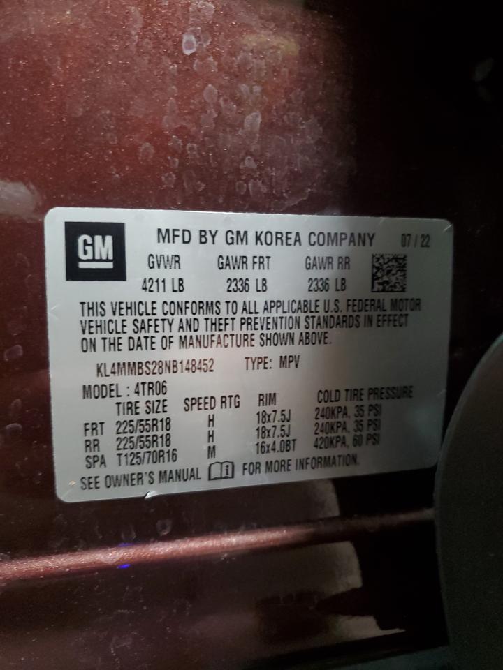 2022 Buick Encore VIN KL4MMBS28NB148452 Copart auction photo, front end damage thumbnail 14