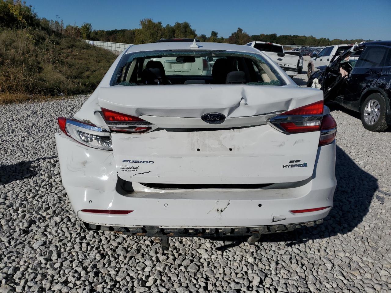 2019 Ford Fusion VIN 3FA6P0LU5KR180928 Copart auction photo, rear end damage thumbnail 6