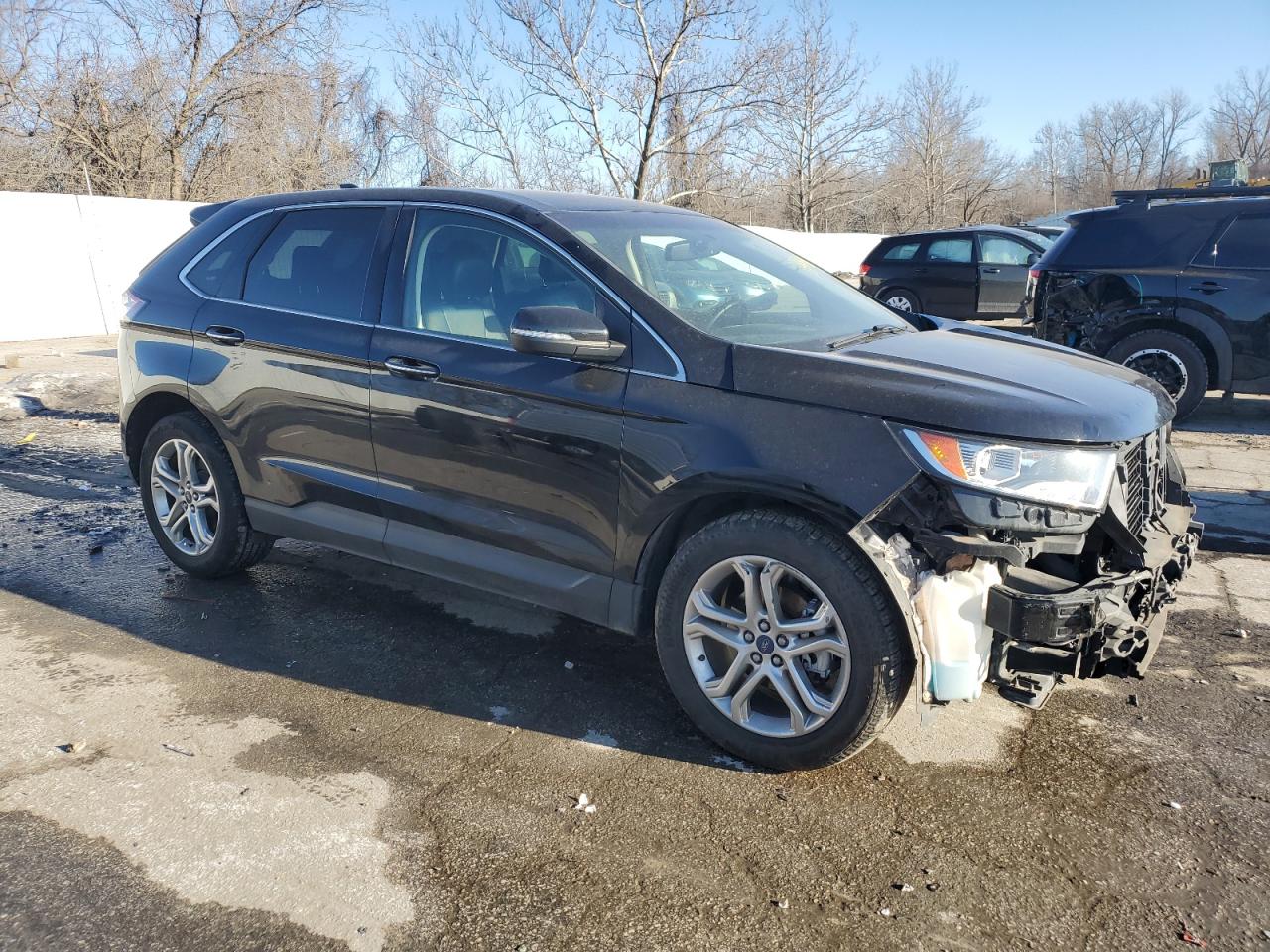 2018 Ford Edge VIN 2FMPK3K93JBB74887 Copart auction photo, undercarriage / front end damage thumbnail 4