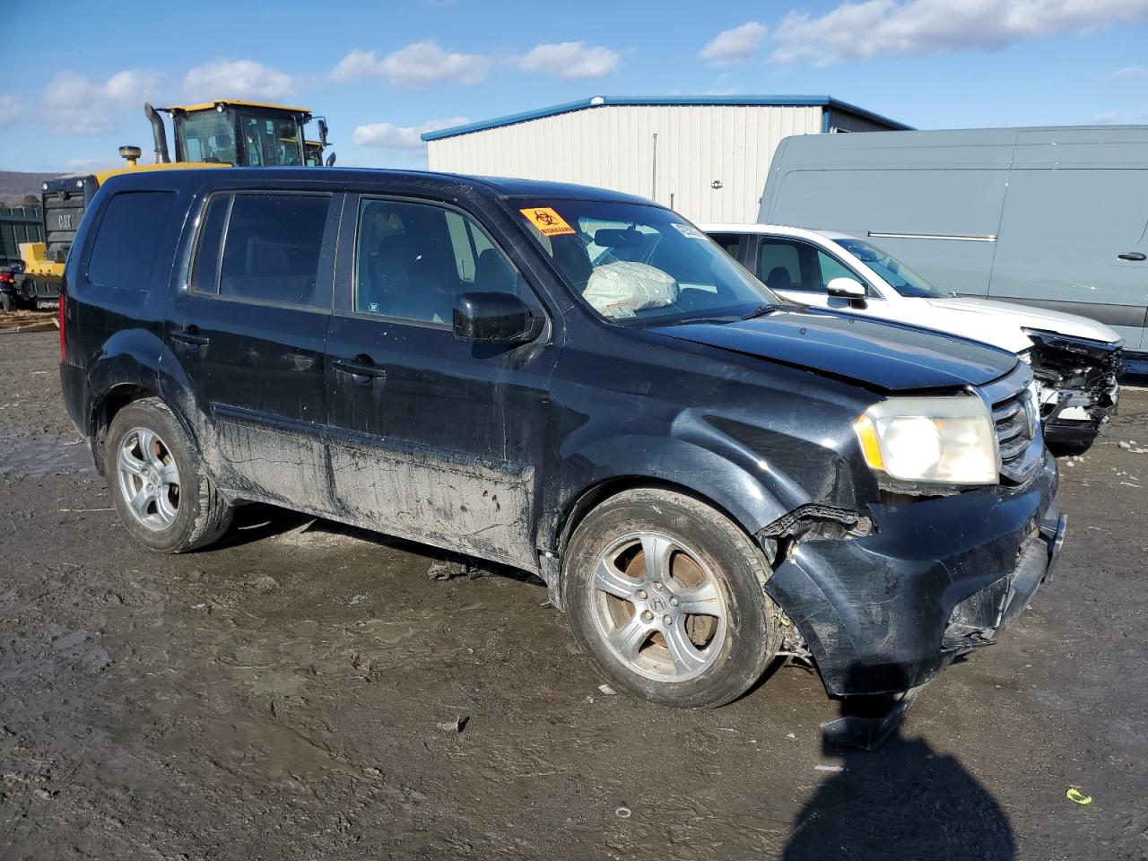 2012 Honda Pilot VIN 5FNYF4H77CB005308 Copart auction photo, front end / side damage thumbnail 4
