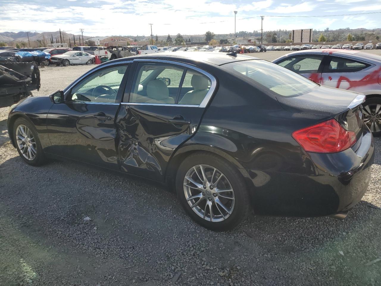 2011 Infiniti G VIN JN1CV6AP3BM508720 Copart auction photo, side damage thumbnail 2