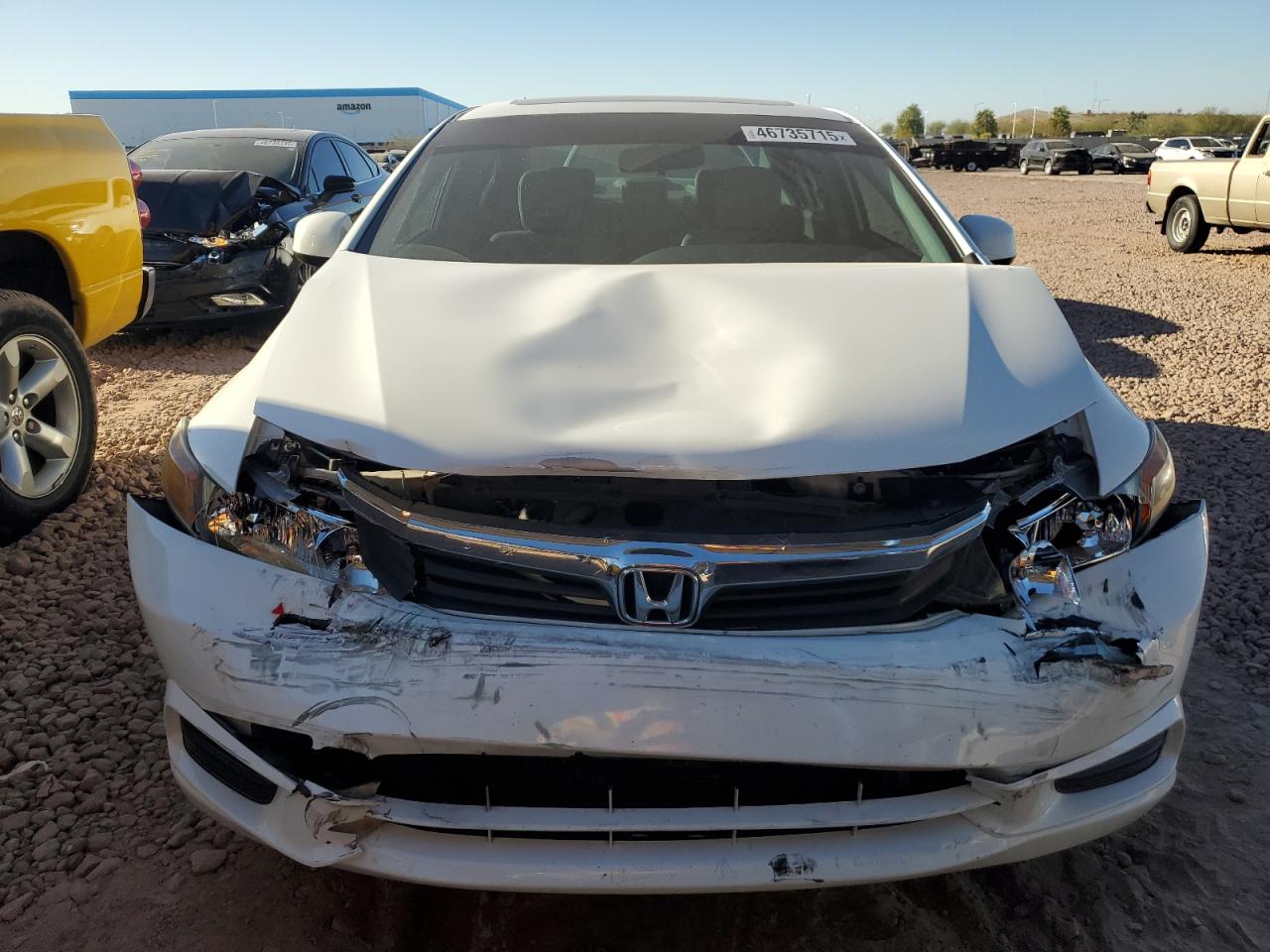2012 Honda Civic VIN 2HGFB2F90CH307918 Copart auction photo, front end damage thumbnail 5