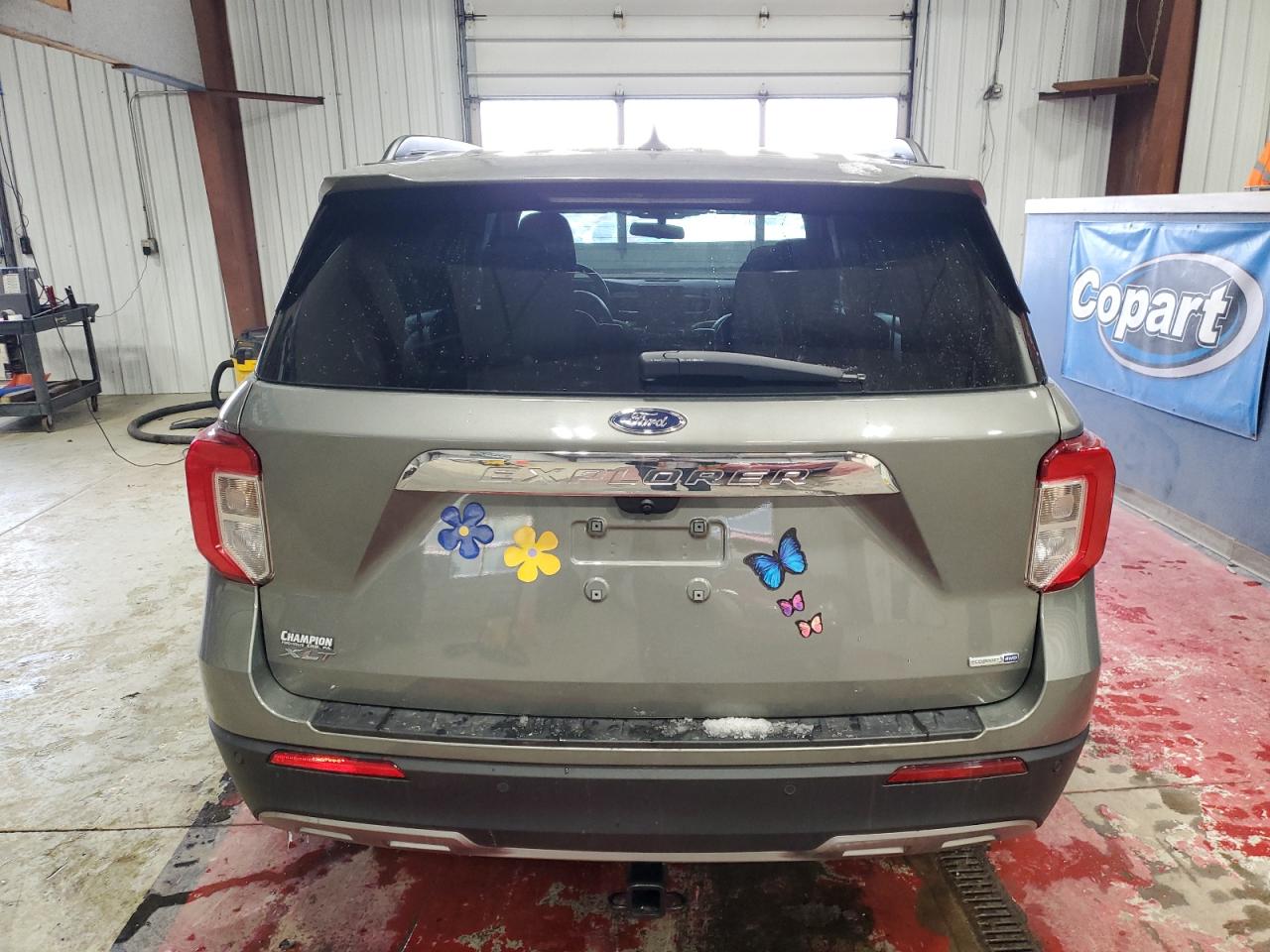 2020 Ford Explorer VIN 1FMSK8DH3LGB19962 Copart auction photo, burn - engine damage thumbnail 6