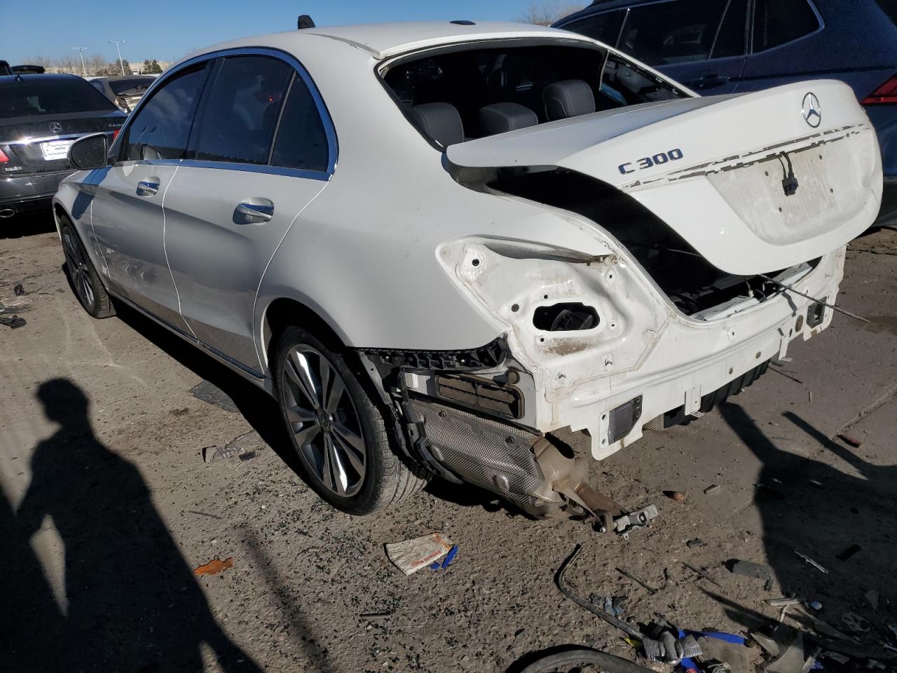 2019 Mercedes-Benz C-klasse VIN WDDWF8EB9KR461767 Copart auction photo, rear end damage thumbnail 2