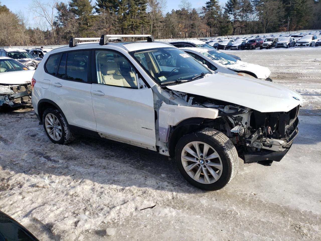 2017 BMW X3 VIN 5UXWX9C34H0W78471 Copart auction photo, front end damage thumbnail 4