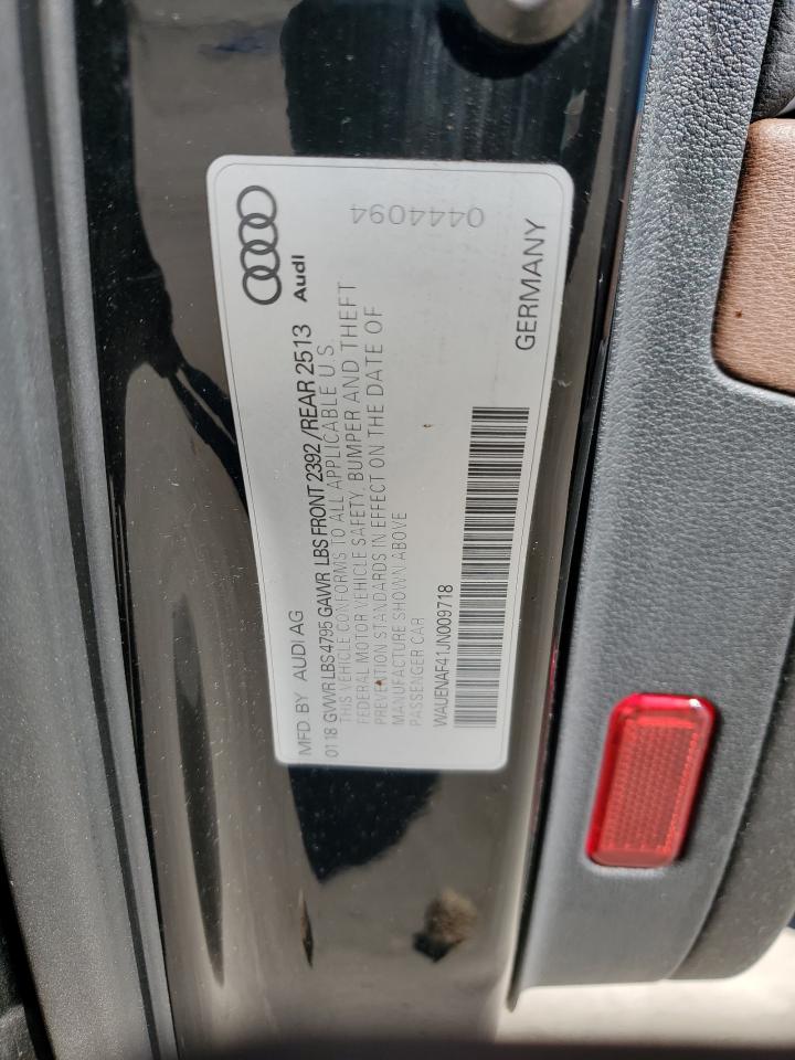 2018 Audi A4 VIN WAUENAF41JN009718 Copart auction photo, front end / hail damage thumbnail 12