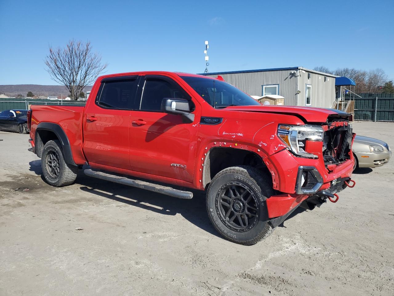 2021 GMC Sierra VIN 3GTP9EED7MG285956 Copart auction photo, front end / side damage thumbnail 4