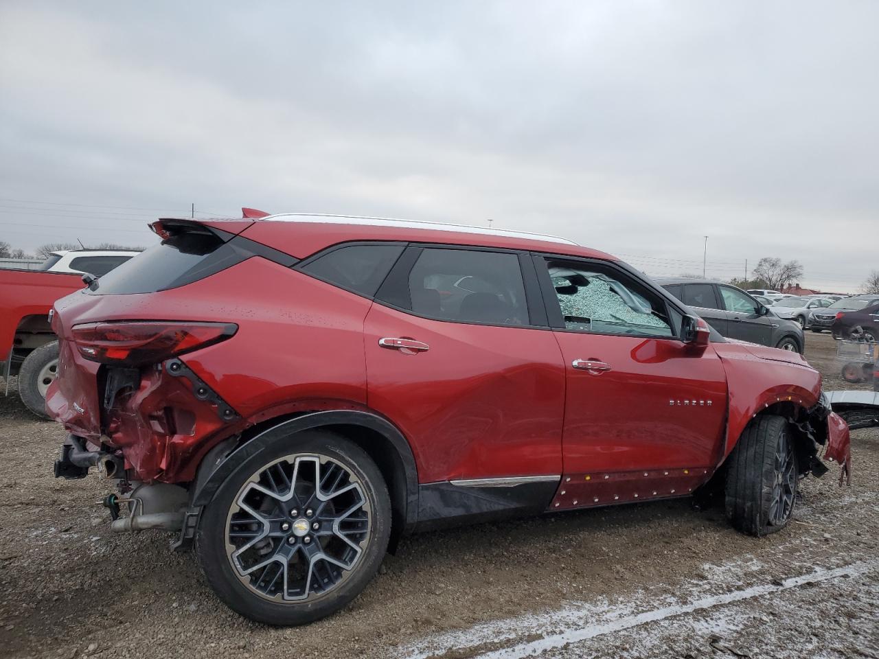 2023 Chevrolet Blazer VIN 3GNKBLRS6PS189675 Copart auction photo, all over damage thumbnail 3