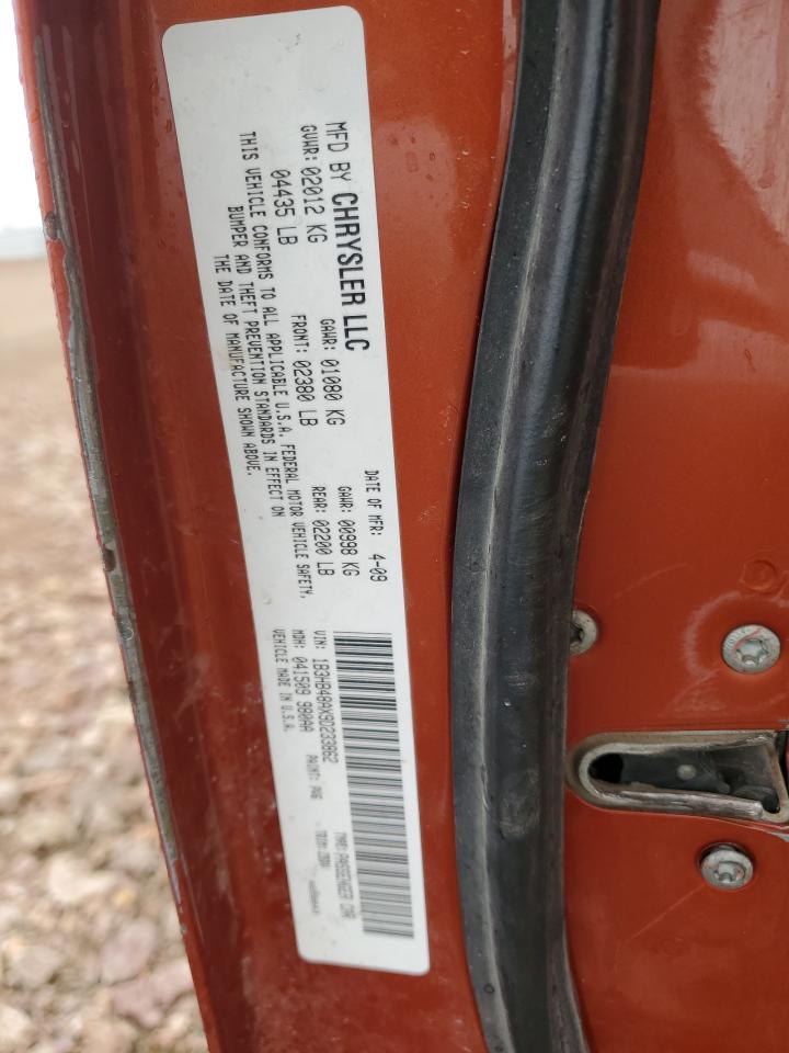 2009 Dodge Caliber VIN 1B3HB48AX9D233862 Copart auction photo, front end / rear end damage thumbnail 14