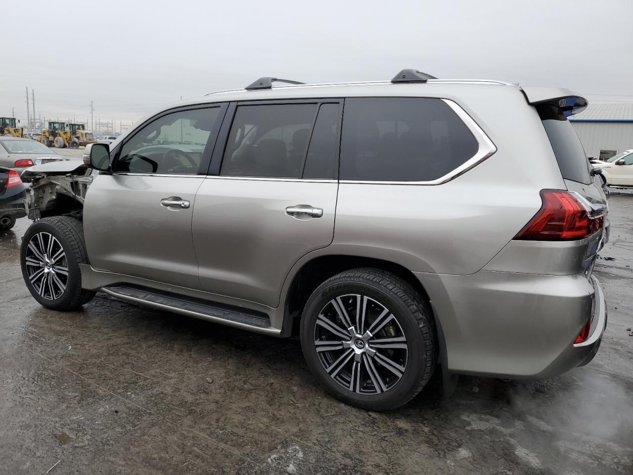 2021 Lexus LX VIN JTJFY7AX3M4344084 Copart auction photo, front end / side damage thumbnail 2