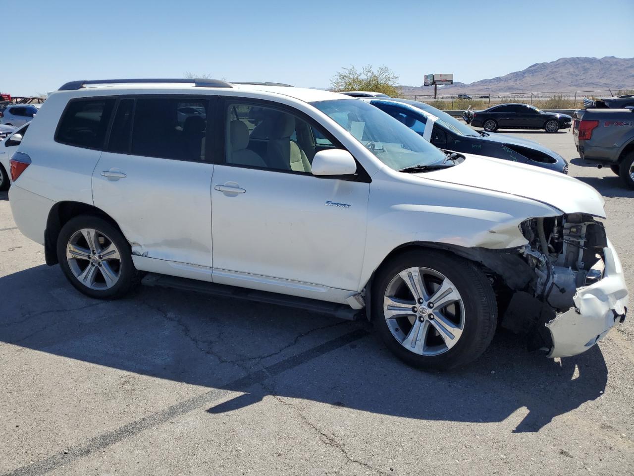 2008 Toyota Highlander VIN JTEDS43A382008774 Copart auction photo, front end / mechanical damage thumbnail 4