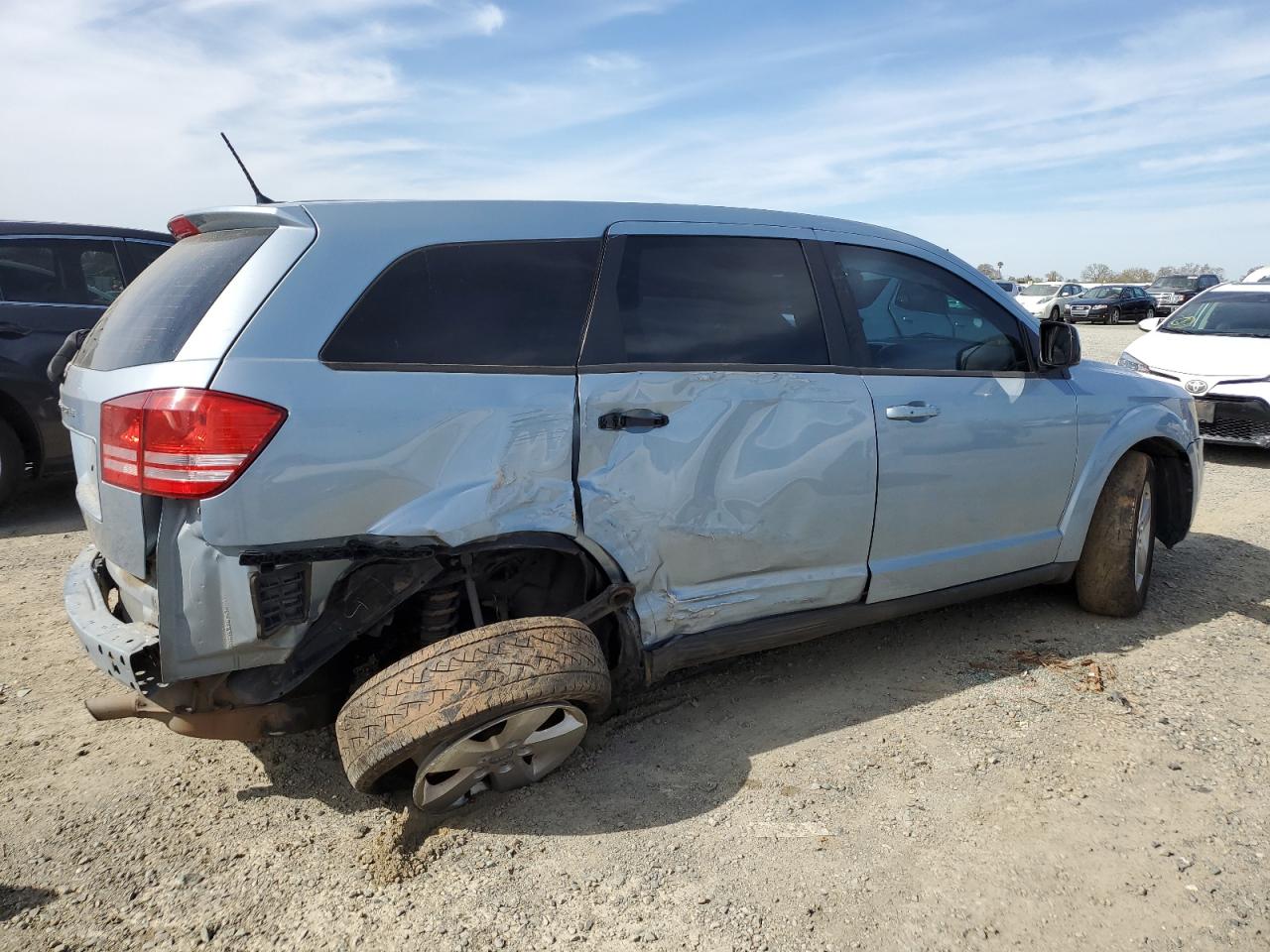 2013 Dodge Journey VIN 3C4PDCAB2DT571972 Copart auction photo, rear end / side damage thumbnail 3