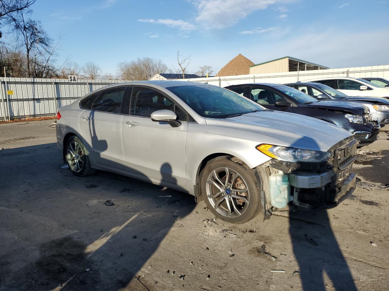 2017 Ford Fusion VIN 3FA6P0H72HR165959 Copart auction photo, front end / side damage thumbnail 4