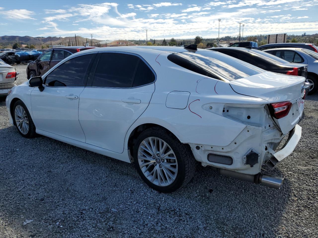 2018 Toyota Camry VIN 4T1BZ1HK0JU004484 Copart auction photo, rear end damage thumbnail 2