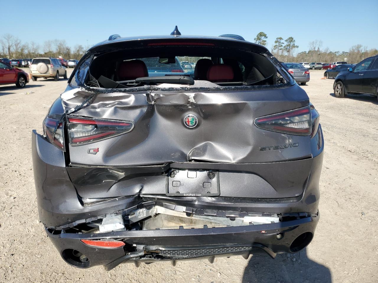2021 Alfa Romeo Stelvio VIN ZASPAKBN4M7D18255 Copart auction photo, front end / rear end damage thumbnail 6