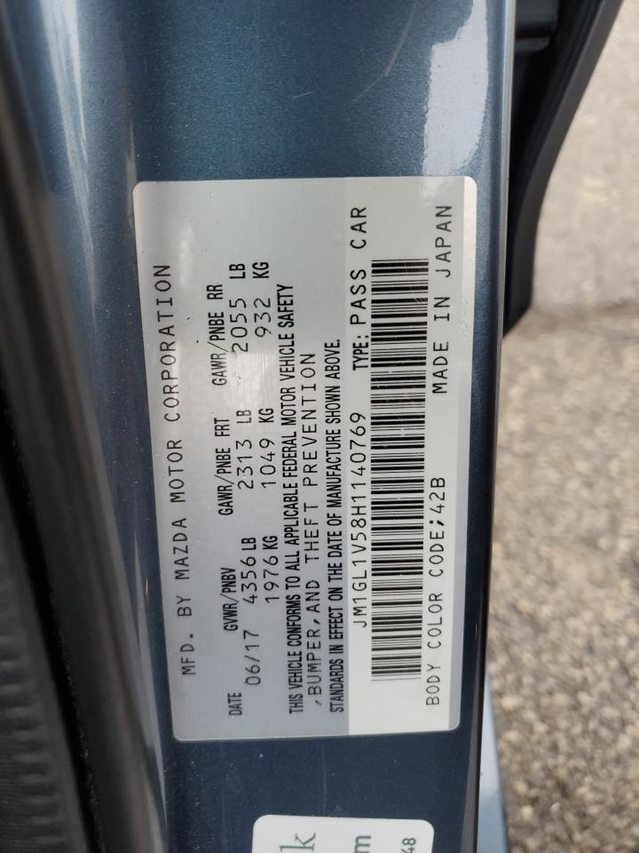 2017 Mazda 6 VIN JM1GL1V58H1140769 Copart auction photo, minor dent/scratches damage thumbnail 14