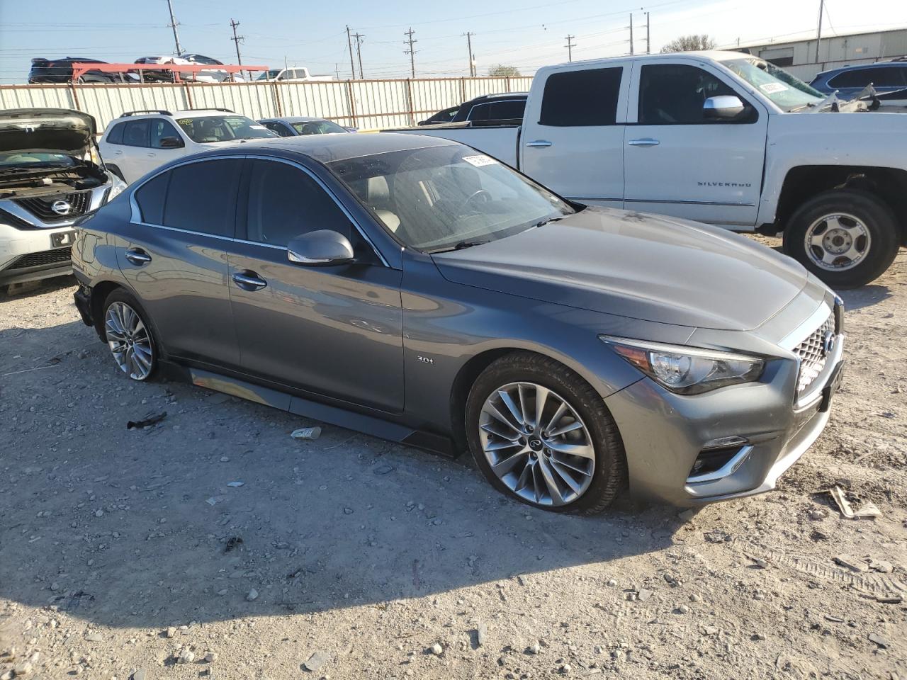 2020 Infiniti Q50 VIN JN1EV7AR9LM256389 Copart auction photo, rear end damage thumbnail 4