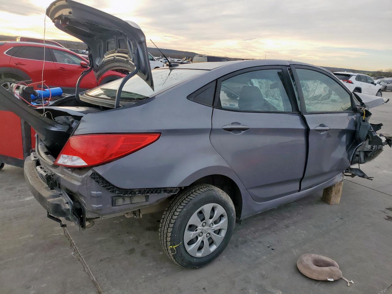 2017 Hyundai Accent VIN KMHCT4AE0HU218929 Copart auction photo, all over damage thumbnail 3