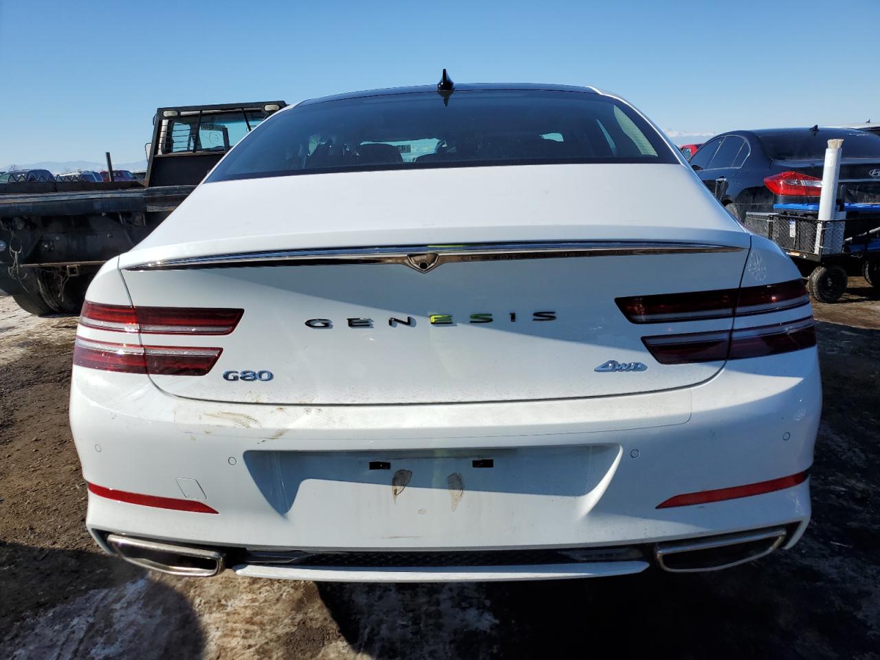 2022 Genesis G80 VIN KMTGB4SC4NU139623 Copart auction photo, side damage thumbnail 6