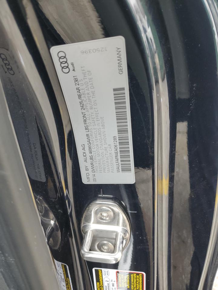 2014 Audi A5 VIN WAULFAFR4EA061289 Copart auction photo, all over damage thumbnail 12