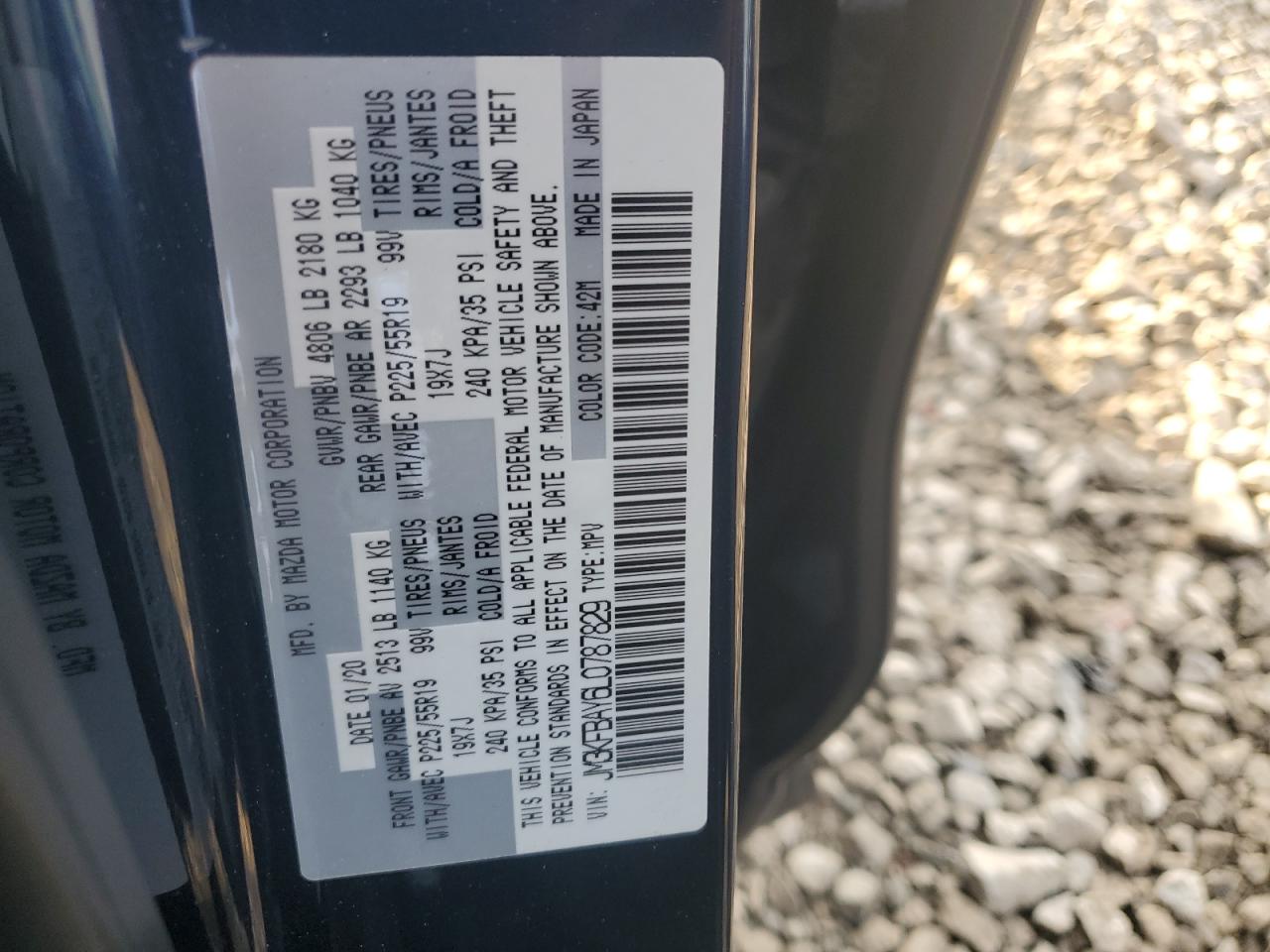 2020 Mazda CX-5 VIN JM3KFBAY6L0787829 Copart auction photo, all over damage thumbnail 14